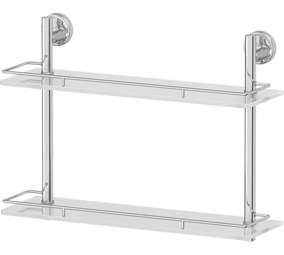 Двухъярусная полка FBS 50 cm матовое стекло; хром ELL 064