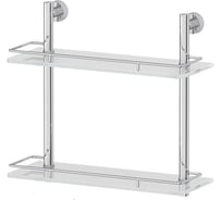 Двухъярусная полка FBS 40 cm матовое стекло; хром NOS 063
