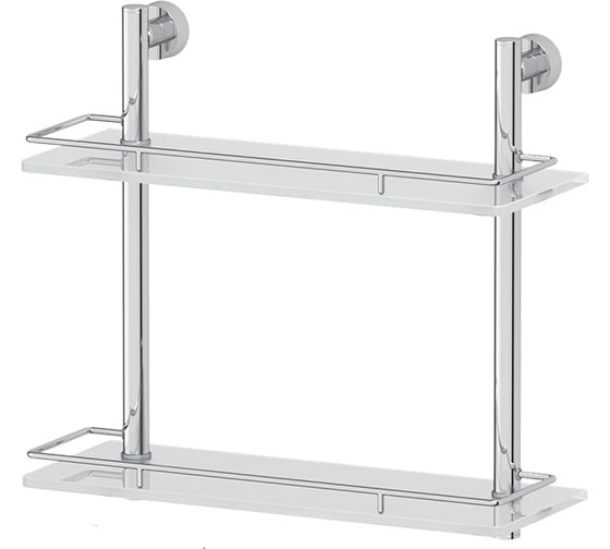 Двухъярусная полка FBS 40 cm матовое стекло; хром NOS 063 1