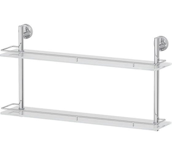 Двухъярусная полка FBS 70 cm матовое стекло; хром ELL 066 1