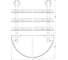 Трехъярусная полка FBS 40 cm матовое стекло; хром ELL 082 2
