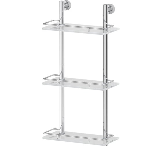Трехъярусная полка FBS 30 cm матовое стекло; хром NOS 067