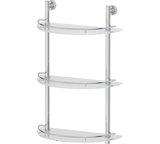 Трехъярусная полка FBS 40 cm матовое стекло; хром NOS 082 1