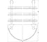 Трехъярусная полка FBS 40 cm матовое стекло; хром NOS 082 3