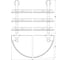 Трехъярусная полка FBS 40 cm матовое стекло; хром VIZ 082 2