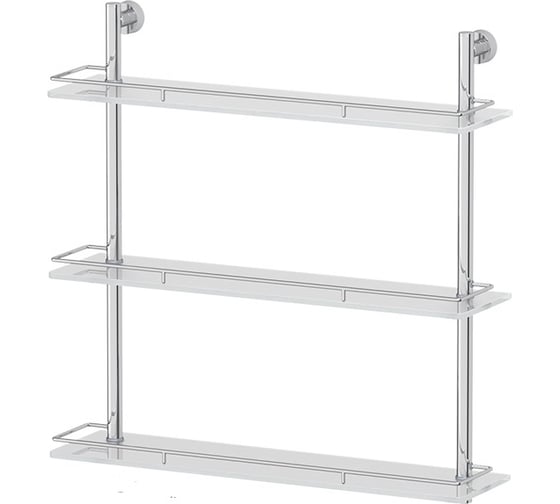 Трехъярусная полка FBS 60 cm матовое стекло; хром NOS 070 1
