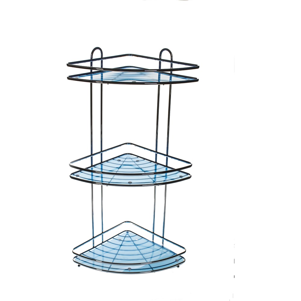 Угловая 3 ярусная полка vanstore modern plus нержавеющая сталь 076 20