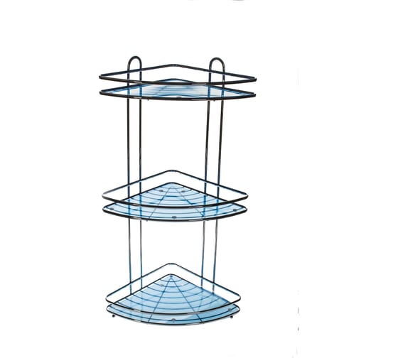 Угловая 3 ярусная полка vanstore modern plus нержавеющая сталь 076 20