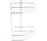 Угловая 2-ярусная полка Vanstore CLASSIC 572-90 072-00 2
