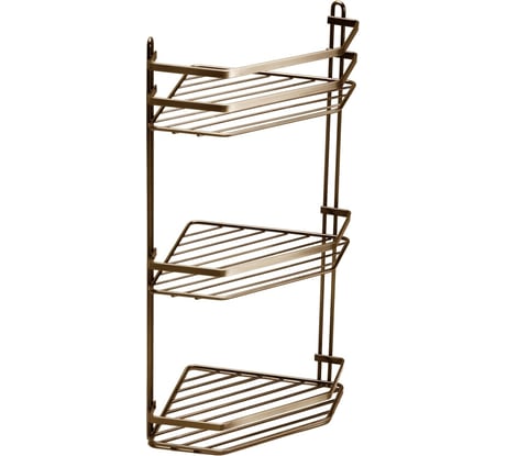 Полка угловая 3-ярусная VANSTORE МОДЕРН бронза . 076-30