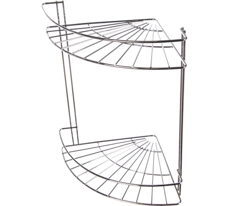 Угловая 2-ярусная полка Vanstore Slim хром 032-00