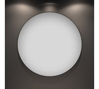 Влагостойкое настенное зеркало для ванной комнаты и прихожей Wellsee 7 Rays' Spectrum круглое 55 см с тонким черным матовым контуром 172201750