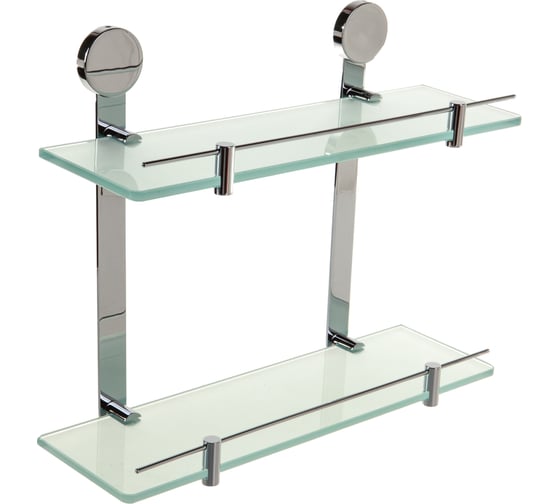 Двухъярусная полка Artwelle 40 cm матовое стекло; хром HAR 037