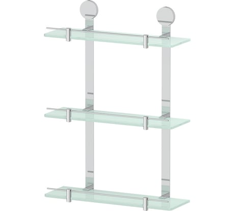 Трехъярусная полка Artwelle 40 cm матовое стекло; хром HAR 038