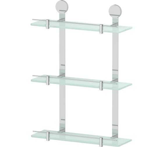 Трехъярусная полка Artwelle 40 cm матовое стекло; хром HAR 038 1