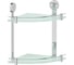 Двухъярусная угловая полка Artwelle 26 cm матовое стекло; хром HAR 040 1