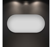 Влагостойкое настенное зеркало для ванной комнаты и прихожей Wellsee 7 Rays' Spectrum большое 120 х 60 см с тонким черным матовым контуром 172201490