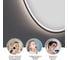Настенное зеркало для ванной с подсветкой для макияжа 7 Rays' Spectrum Wellsee : овальное зеркало с подсветкой 50 х 100 см с тонким черным матовым контуром. Яркая LED-подсветка 172201990-172202000 2