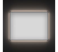 Настенное декоративное зеркало с подсветкой и тонким черным матовым контуром Wellsee 7 Rays' Spectrum Прямоугольное 75 х 60 см, для ванной и прихожей 172200950