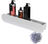 Полка Граф Держалкин Round patron 50x9.2x9 крючки справа белая Fl-ro-pat50п-б