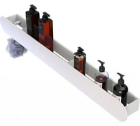 Полка Граф Держалкин Round patron 90x9.2x9 крючки слева белая Fl-ro-pat90л-б