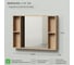 Зеркало с полкой IKA lite 100 1000x120x700 Дуб Эвок Прибрежный 4657792952367 2