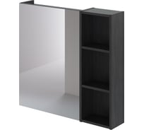 Зеркальный шкаф IKA alta 80 800x160x750 Морское дерево Карбон 4657792952305