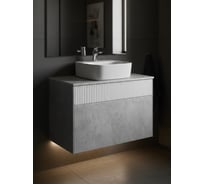 Тумба-умывальник Марбл 80 AQUATON Слэйт/Белый матовый (Mila,Одри,Лола) 00085536 1A276201MH4C0