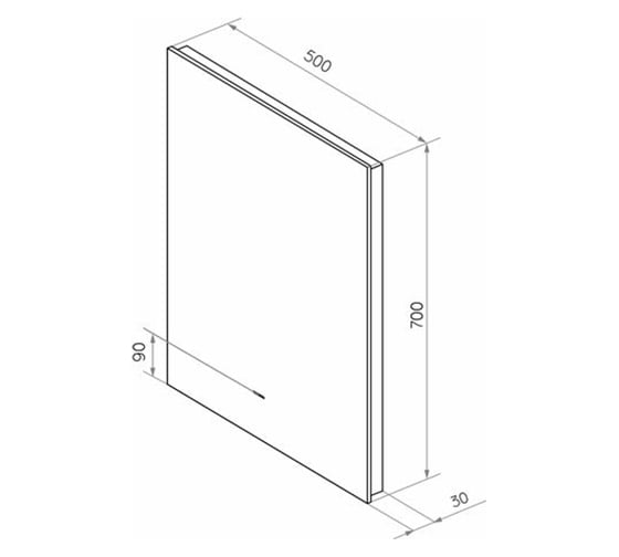 Зеркало Comforty "Адонис-45" LED-подсветка, бесконтактный сенсор 00-00013778