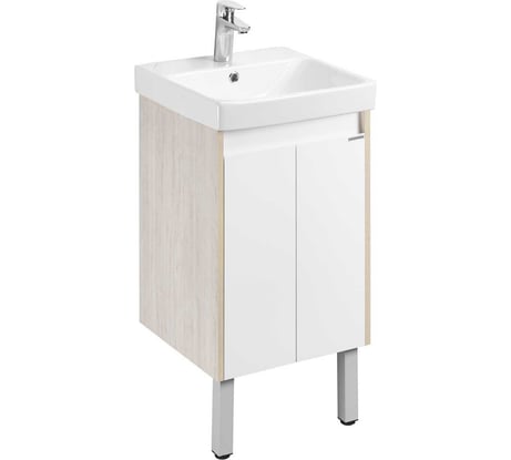 Тумба AQUATON Сканди Doors 45 Белый/Дуб Верона (без умывальника Адриана-45) 00085324