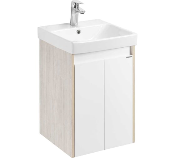 Тумба AQUATON Сканди Doors 45 Белый/Дуб Верона (без умывальника Адриана-45) 00085324