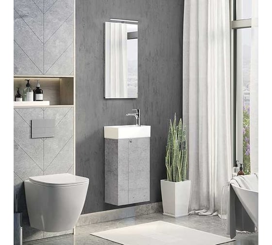 Зеркало Comforty "Асти-40" бетон светлый 00-00013528