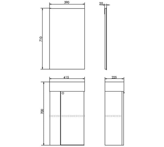 Зеркало Comforty "Асти-40" бетон светлый 00-00013528