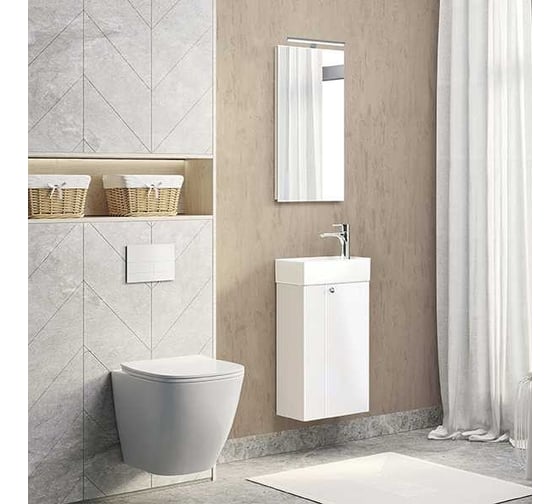Зеркало Comforty "Асти-40" белый глянец 00-00012834