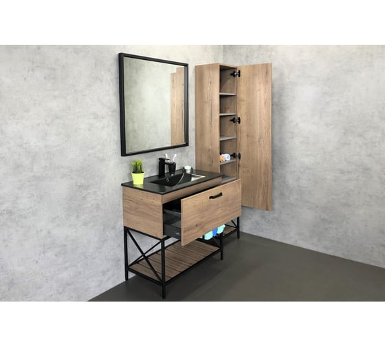 Зеркало Comforty "Бредфорд-90" черный 00004147988