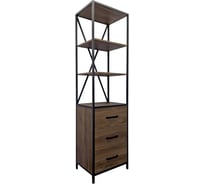 Колонна Comforty-55 Лофт с выдвижными ящиками, дуб тёмно-коричневый 00-00012090