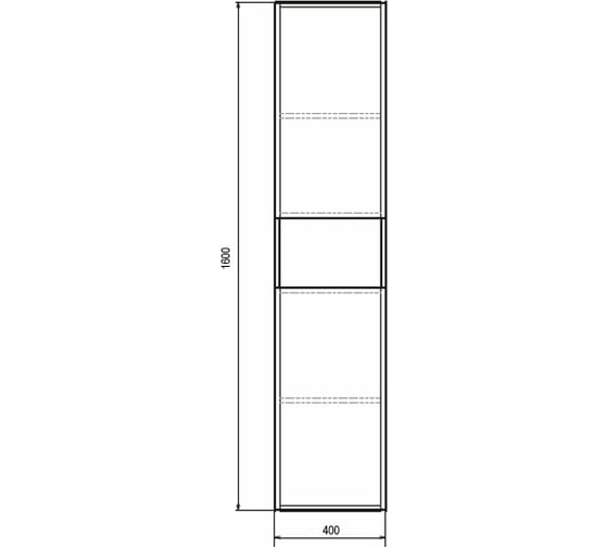 Шкаф-колонна Comforty "Бордо-40" дуб темно-коричневый 00-00007266