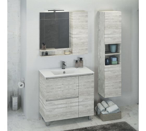 Шкаф-колонна Comforty "Верона-35" дуб белый 00004137140