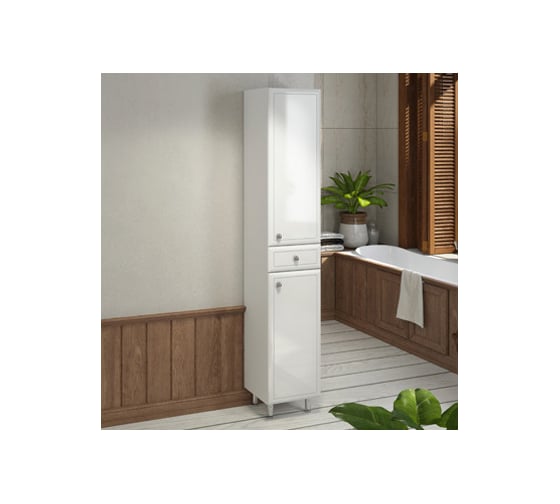 Шкаф-колонна Comforty "Сочи-35" белый глянец 00004136987