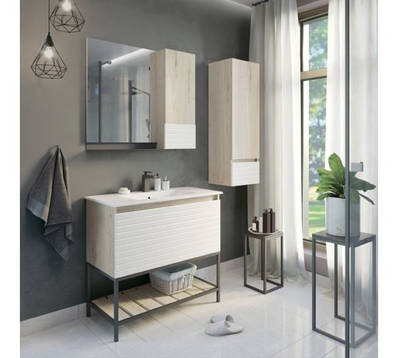 Шкаф-колонна Comforty "Страсбург-35" дуб дымчатый 00-00006574