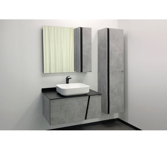 Шкаф-колонна Comforty "Эдинбург-40" бетон светлый 00004147998