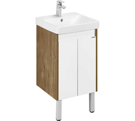 Тумба AQUATON Сканди Doors 45 Белый/Дуб Рустикальный (без умывальника Адриана-45) 00085325
