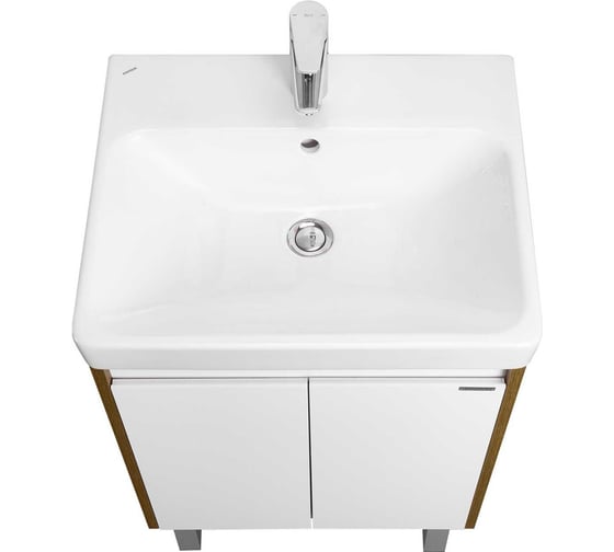 Тумба AQUATON Сканди Doors 55 Белый/Дуб Рустикальный (без умывальника Адриана-55) 00085328