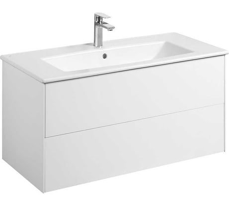 Сохо AQUATON 100 Тумба Белый глянец (БЕЗ УМЫВАЛЬНИКА"Элина-100") 00084507 1A258201AJ010
