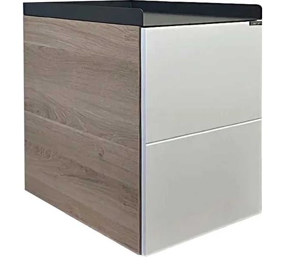 Подвесная тумба Comforty "Таллин-40" белый матовый/дуб натуральный 00-00009968
