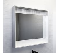 Зеркало-короб Comforty "Марсель-90" белый матовый, LED-подсветка, бесконтактный сенсор 00-00013685