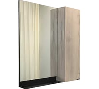 Зеркало-шкаф Comforty "Бонн-75" графит/дуб дымчатый 00-00008473