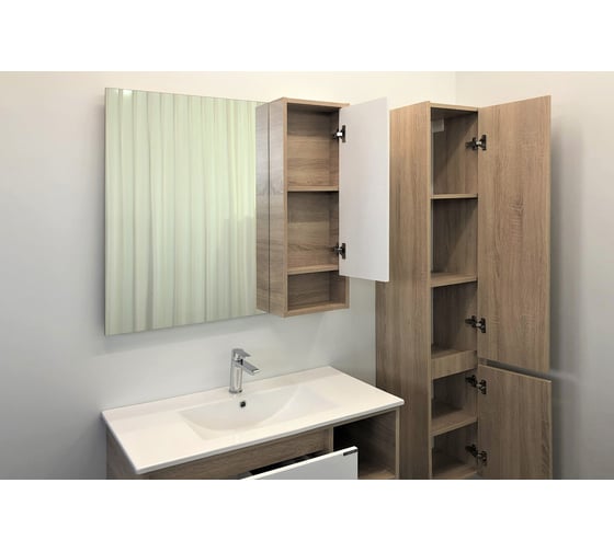 Зеркало-шкаф Comforty "Гамбург-90" дуб сонома 00004142227