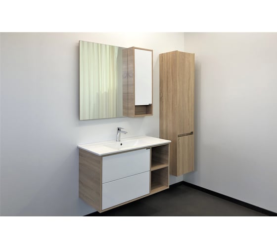 Зеркало-шкаф Comforty "Гамбург-90" дуб сонома 00004142227
