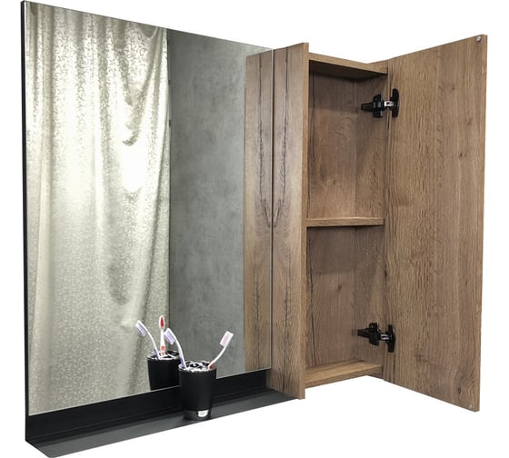 Зеркало-шкаф Comforty "Кёльн-90" дуб темный 00004147987
